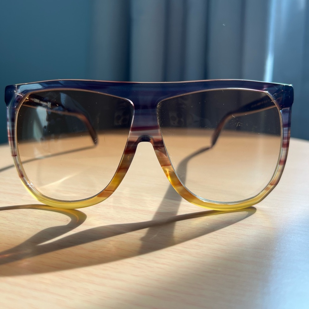 Loewe Blue and Brown Oversized Sunglasses